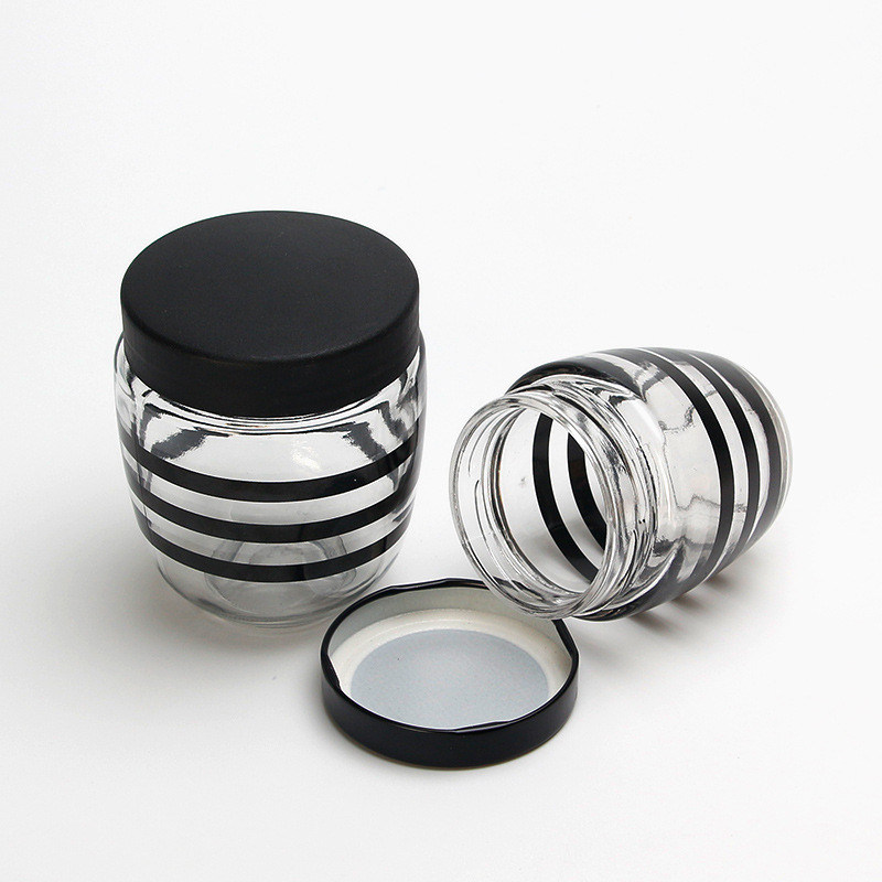 Honey Glass Storage Jars Honey Bottles Empty Round Small Glass Honey