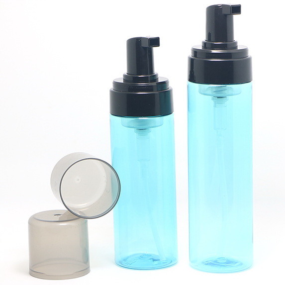 Mousse / Cleansing Foam Treatment Pump Bottles , Blue Chemical