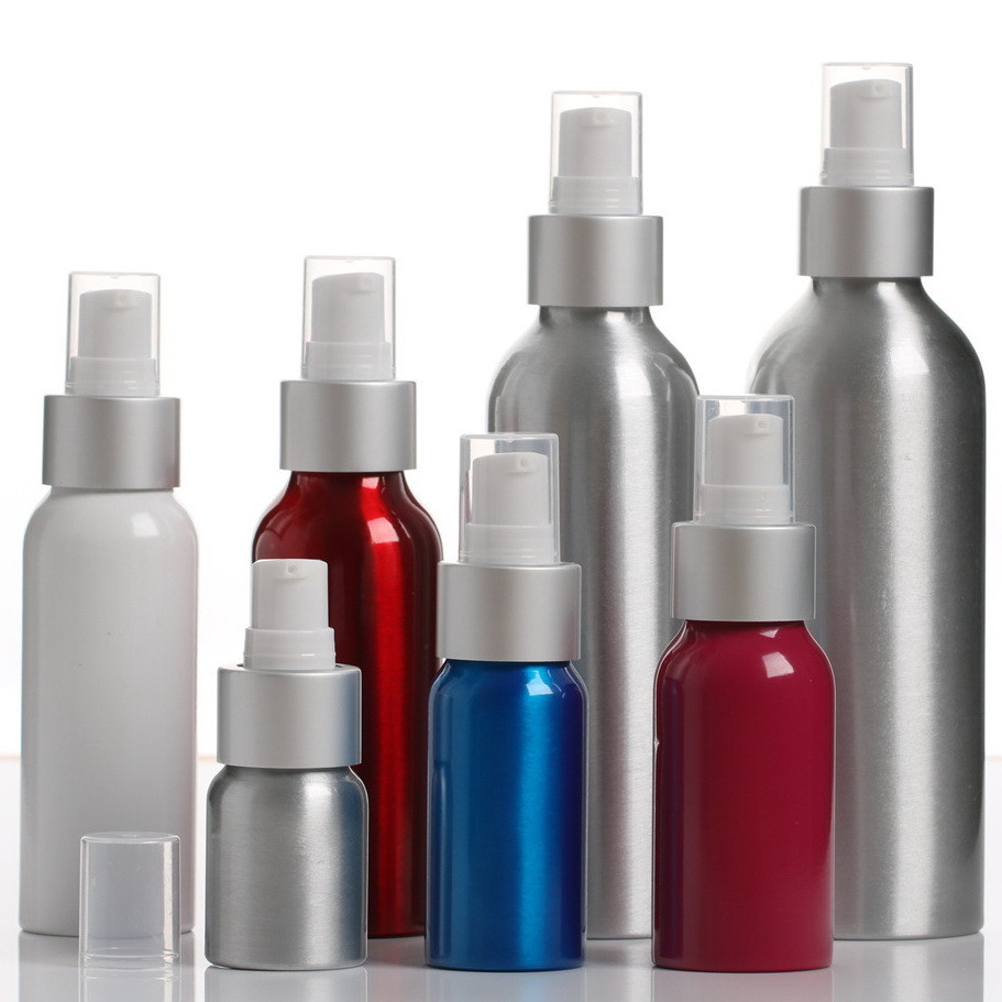 Essential Oil / Lotion Cosmetic Aluminum Bottles , Reusable Cosmetic