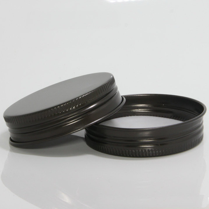 Toxic Free Black Metal Bottle Caps , Reusable Sealed Wine Bottle Screw Caps