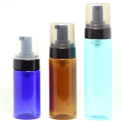 Blue Foam Amber Empty Plastic Spray Bottle Portable For Skin Care Products