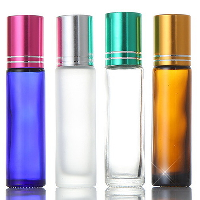 10ml Roll On Empty Perfume Bottle Essential Oil Amber Glass Roller Bottles