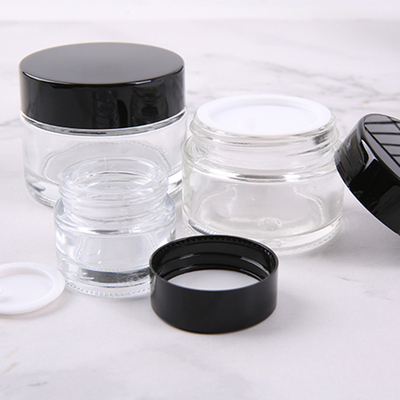 Transparent Glass Cosmetic Cream Jar No Leakage Waterproof For Makeup Industry