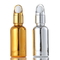 Gold Glass Bottles Containers With Dropper Lightweight Custom Shape / Size