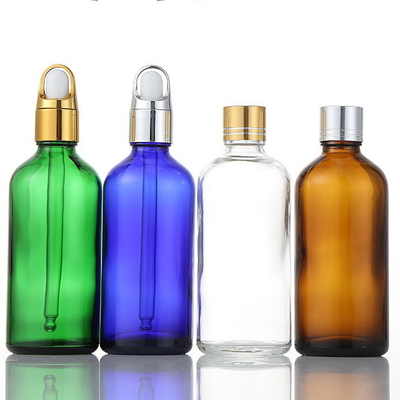 Blue / Purple / Green Refill Glass Bottles Containers Portable Chemical Resistant 