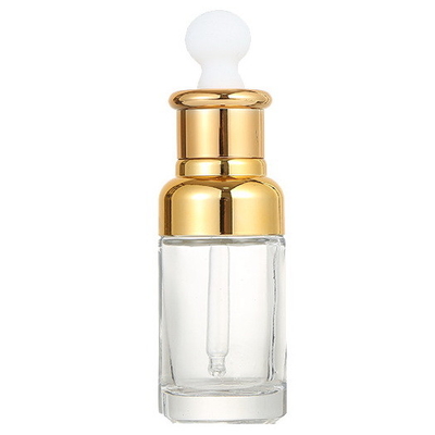 Small Clear Frosted Glass Bottles , Portable Essence Glass Dropper Bottles