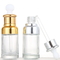 Small Clear Frosted Glass Bottles , Portable Essence Glass Dropper Bottles