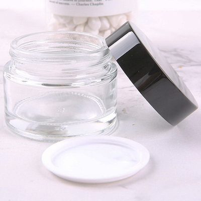 Transparent Glass Cosmetic Cream Jar No Leakage Waterproof For Makeup Industry