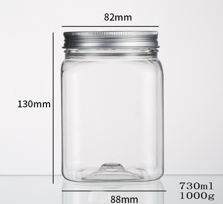 Dried Fruit Flower / Tea Kitchen Storage Bottles , Safe Airtight Plastic Jar