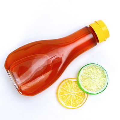 Transparent Plastic Honey Bottle High Sealing Performance Custom Printing / Logo