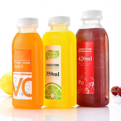 Disposable 300ml Juice Bottle Safe Portable Clear Plastic Drinking Bottles