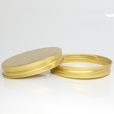 High Durability Aluminum Screw Cap Gold / Silver Color For Food Storage Jars