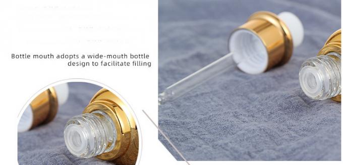 Transparent Glass Bottles Containers With Rubber Dropper Head Emulsion ...